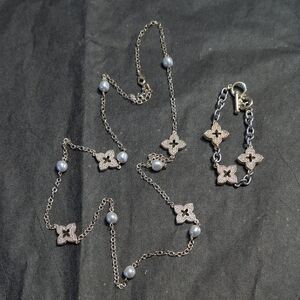 Silver Plate Necklace & Bracelet